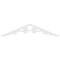 Ekena Millwork Pitch Vienna Architectural Grade PVC Gable Pediment, 72"W x 15"H x 1"P (5/12) GPP072X015X100VIE - alternate 2